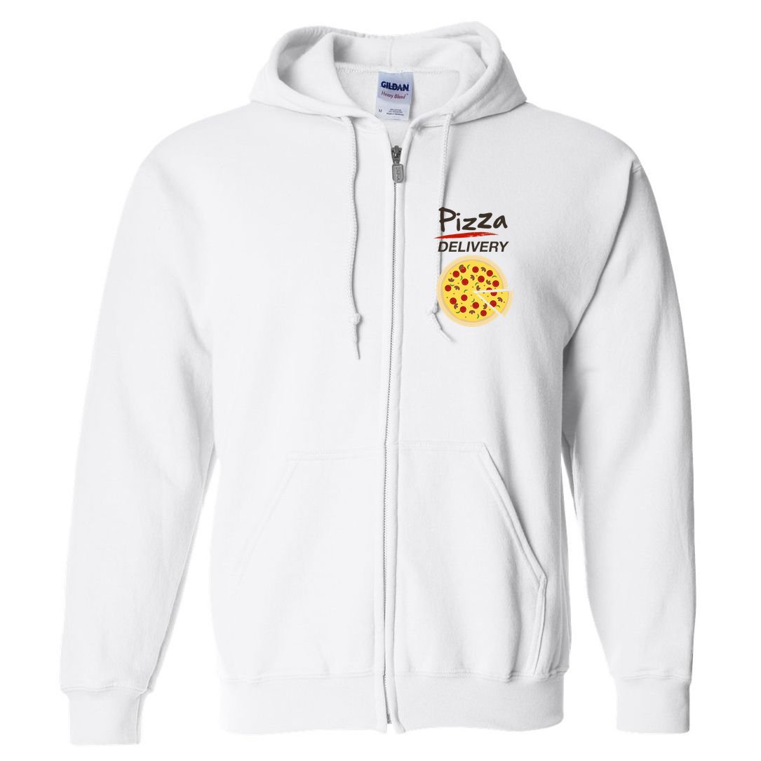 Pizza Delivery Costume Funny Fancy Dress Costumes Full Zip Hoodie