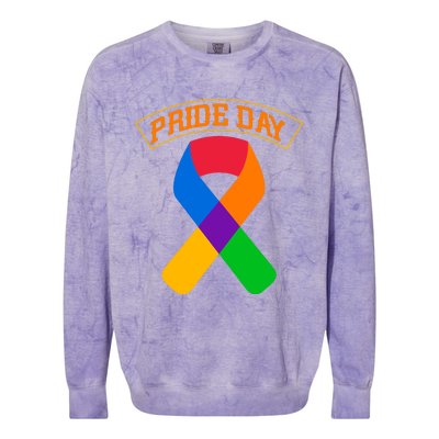 Pride Day Celebration Emblem Colorblast Crewneck Sweatshirt