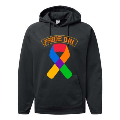 Pride Day Celebration Emblem Performance Fleece Hoodie