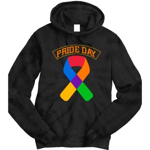 Pride Day Celebration Emblem Tie Dye Hoodie