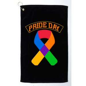 Pride Day Celebration Emblem Platinum Collection Golf Towel