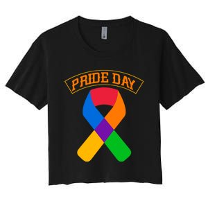 Pride Day Celebration Emblem Women's Crop Top Tee