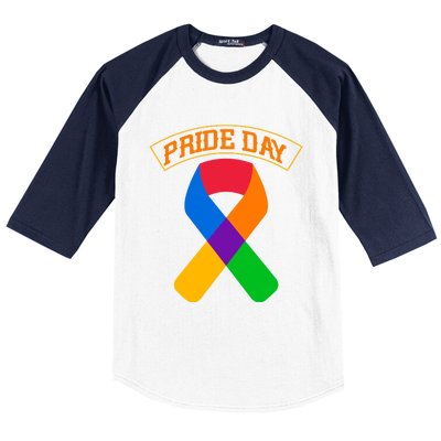 Pride Day Celebration Emblem Baseball Sleeve Shirt