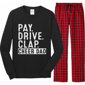 Pay Drive Clap Cheer Dad Cheerleading Father Day Cheerleader Long Sleeve Pajama Set