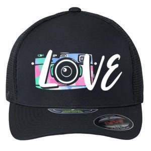 Photography Day Cute Gift Camera Love Photographer Gift Flexfit Unipanel Trucker Cap