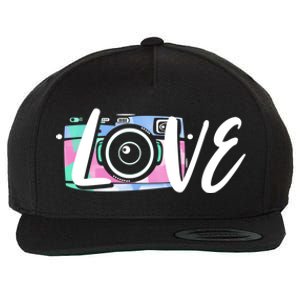 Photography Day Cute Gift Camera Love Photographer Gift Wool Snapback Cap