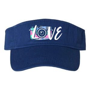 Photography Day Cute Gift Camera Love Photographer Gift Valucap Bio-Washed Visor