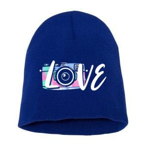 Photography Day Cute Gift Camera Love Photographer Gift Short Acrylic Beanie