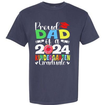 Proud Dad Class Of 2024 Kindergarten Graduate Graduation Garment-Dyed Heavyweight T-Shirt