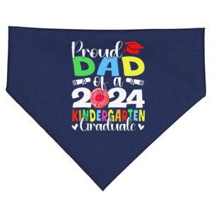 Proud Dad Class Of 2024 Kindergarten Graduate Graduation USA-Made Doggie Bandana