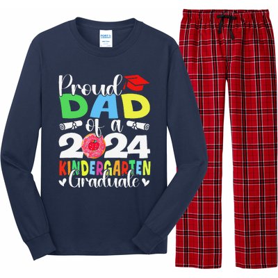 Proud Dad Class Of 2024 Kindergarten Graduate Graduation Long Sleeve Pajama Set