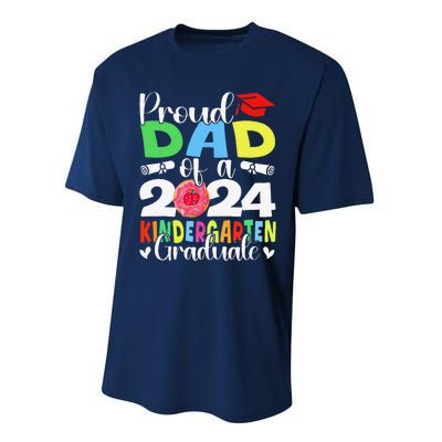 Proud Dad Class Of 2024 Kindergarten Graduate Graduation Performance Sprint T-Shirt