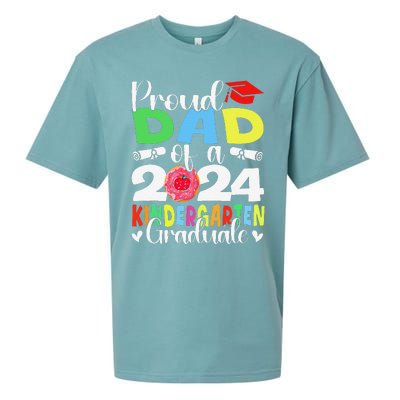 Proud Dad Class Of 2024 Kindergarten Graduate Graduation Sueded Cloud Jersey T-Shirt