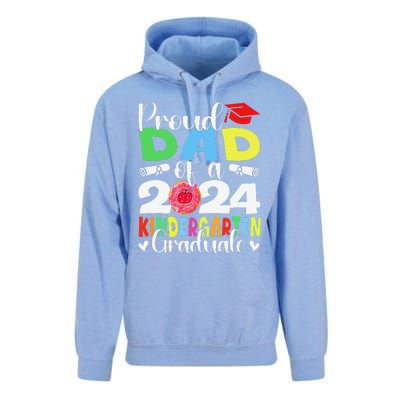 Proud Dad Class Of 2024 Kindergarten Graduate Graduation Unisex Surf Hoodie