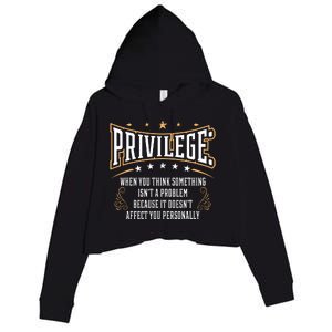 Privilege Design, Civil Rights Gift, Equality Design Crop Fleece Hoodie