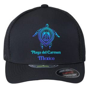 Playa Del Carmen Mexico Sea Turtle Tribal Tattoo Souvenirs Flexfit Unipanel Trucker Cap