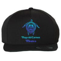 Playa Del Carmen Mexico Sea Turtle Tribal Tattoo Souvenirs Wool Snapback Cap