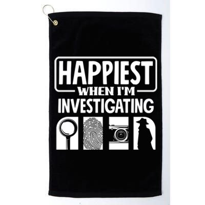 Private Detective Crime Investigator Investigating Cool Gift Platinum Collection Golf Towel