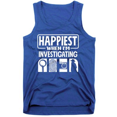 Private Detective Crime Investigator Investigating Cool Gift Tank Top