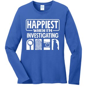 Private Detective Crime Investigator Investigating Cool Gift Ladies Long Sleeve Shirt