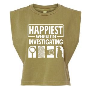 Private Detective Crime Investigator Investigating Cool Gift Garment-Dyed Women's Muscle Tee