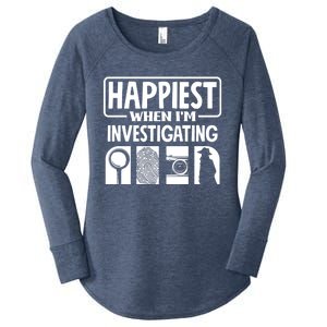 Private Detective Crime Investigator Investigating Cool Gift Women's Perfect Tri Tunic Long Sleeve Shirt