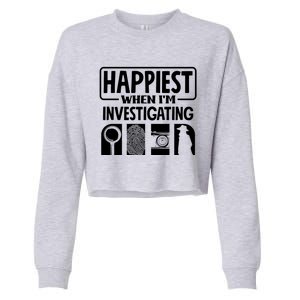 Private Detective Crime Investigator Investigating Cool Gift Cropped Pullover Crew