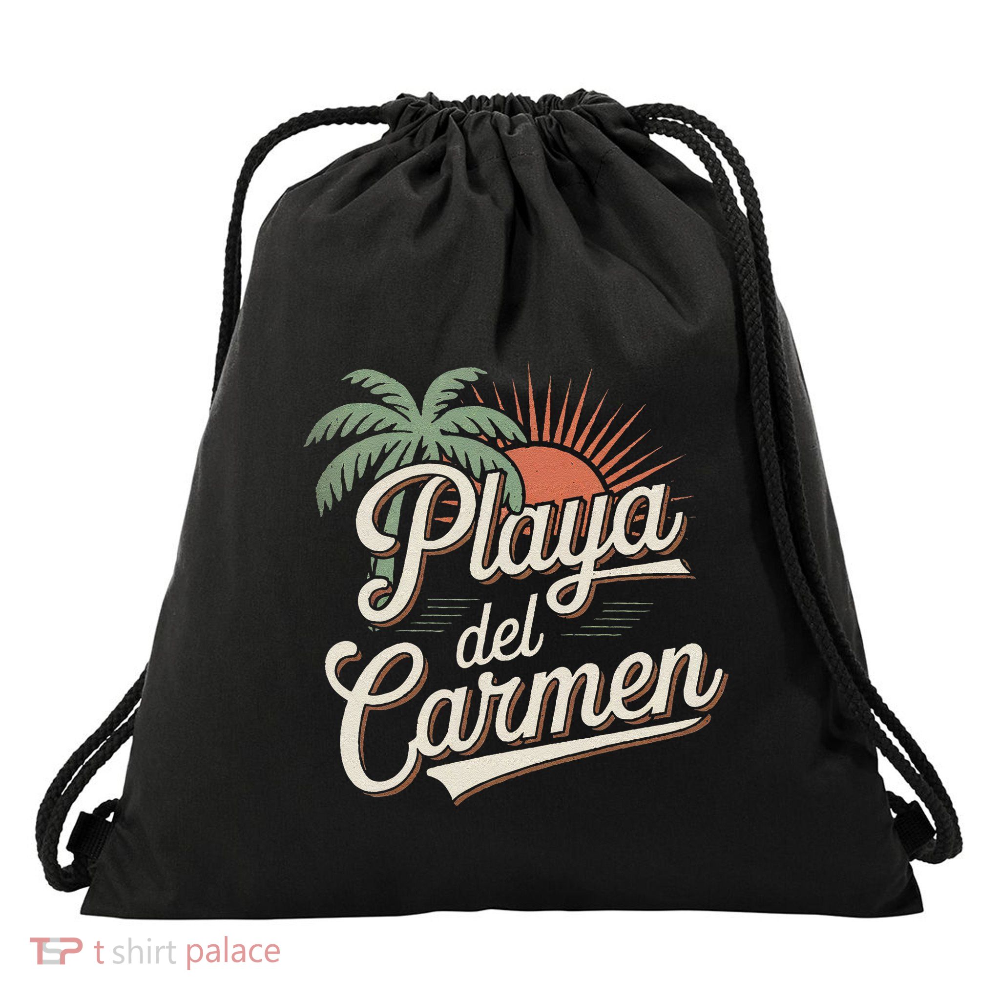 Playa Del Carmen Mexico Beach Vacation Playa Del Carmen Drawstring Bag