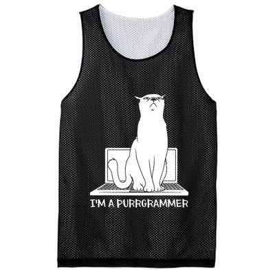 Programming Developer Coding Cat Programmer Mesh Reversible Basketball Jersey Tank