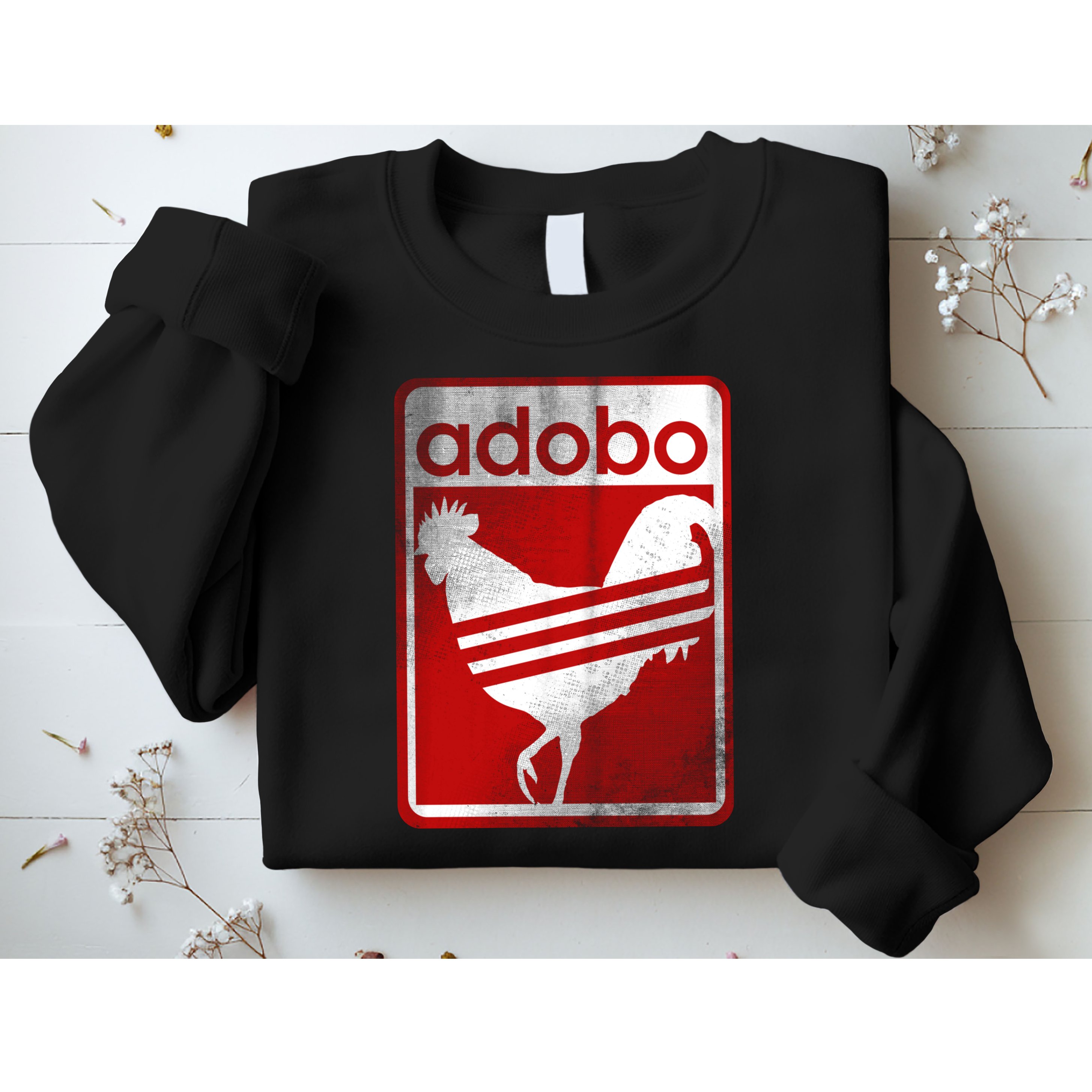 Pinoy Distressed Chicken Adobo Filipino Vintage Sweatshirt