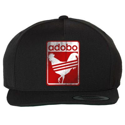 Pinoy Distressed Chicken Adobo Filipino Vintage Wool Snapback Cap