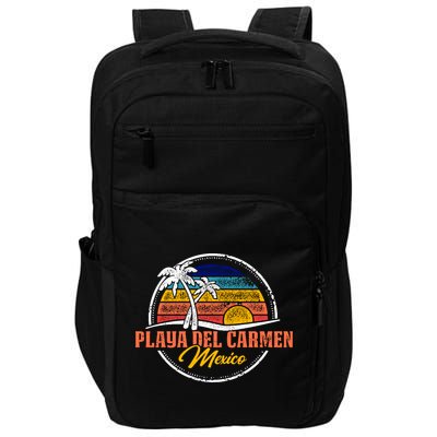 Playa Del Carmen Retro Sunset Impact Tech Backpack