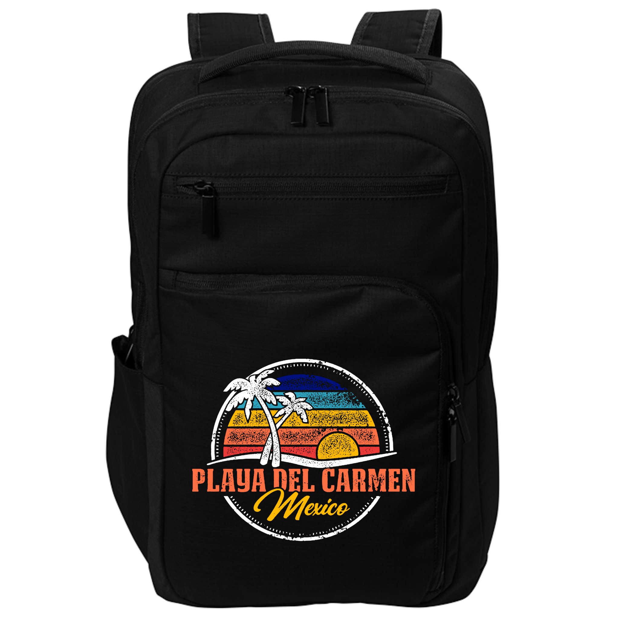 Playa Del Carmen Retro Sunset Impact Tech Backpack
