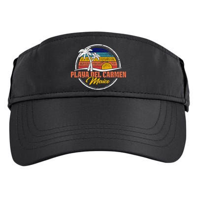 Playa Del Carmen Retro Sunset Adult Drive Performance Visor