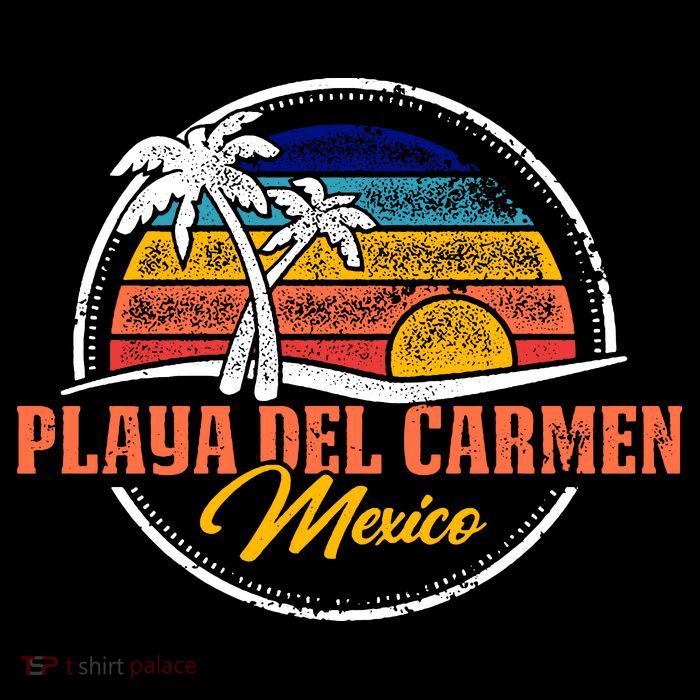 Playa Del Carmen Retro Sunset Flatbill Hat