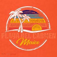 Playa Del Carmen Retro Sunset T-Shirt