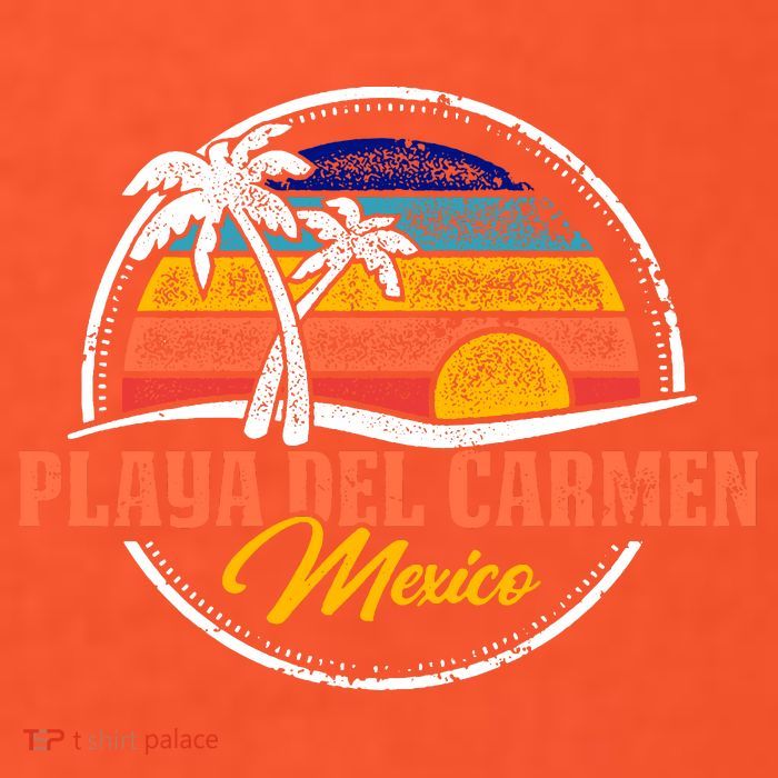 Playa Del Carmen Retro Sunset T-Shirt