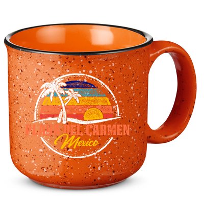 Playa Del Carmen Retro Sunset 15oz Campfire Ceramic Mug