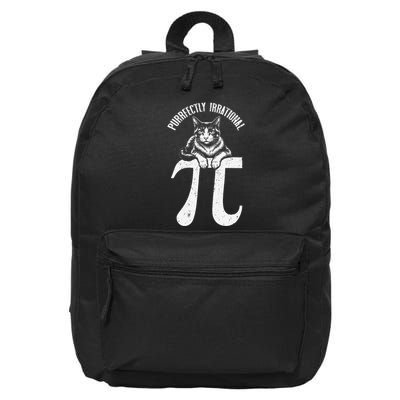 Pi Day Cat Lover Purrfectly Irrational Number Math Teacher 16 in Basic Backpack