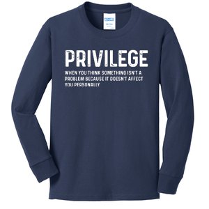 Privilege Definition Civil Rights Equality Kids Long Sleeve Shirt