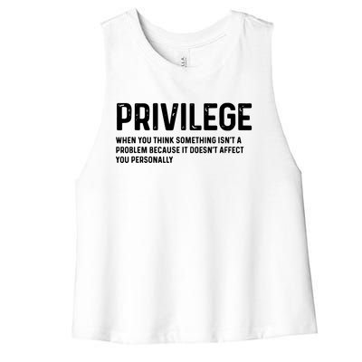 Privilege Definition Civil Rights Equality Women's Racerback Cropped Tank