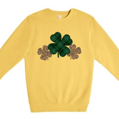 Patrick's Day Clover Blessed And Lucky Premium Crewneck Sweatshirt