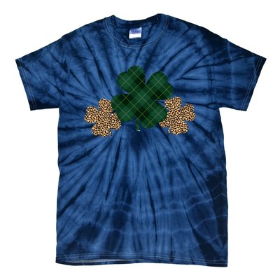 Patrick's Day Clover Blessed And Lucky Tie-Dye T-Shirt