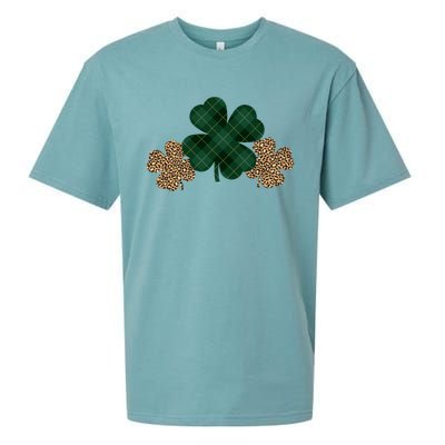 Patrick's Day Clover Blessed And Lucky Sueded Cloud Jersey T-Shirt