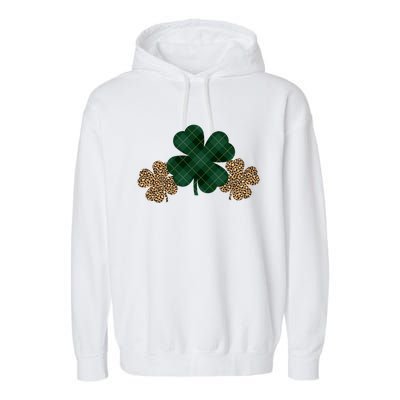 Patrick's Day Clover Blessed And Lucky Garment-Dyed Fleece Hoodie