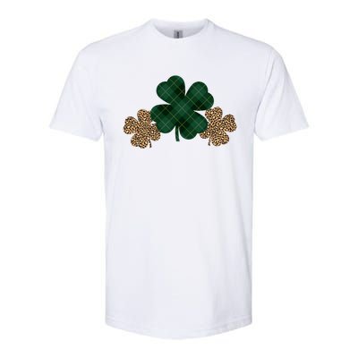 Patrick's Day Clover Blessed And Lucky Softstyle CVC T-Shirt