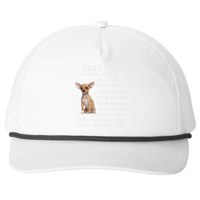 Pet Dog Chihuahua Lovers Fathers Day Chihuahua Dad Snapback Five-Panel Rope Hat