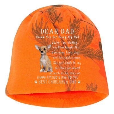 Pet Dog Chihuahua Lovers Fathers Day Chihuahua Dad Kati - Camo Knit Beanie