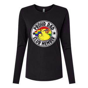 Proud Dad Club Member Rubber Duck Rainbow Gay Lesbian LGBT Womens Cotton Relaxed Long Sleeve T-Shirt