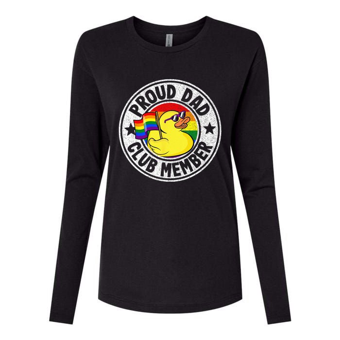 Proud Dad Club Member Rubber Duck Rainbow Gay Lesbian LGBT Womens Cotton Relaxed Long Sleeve T-Shirt